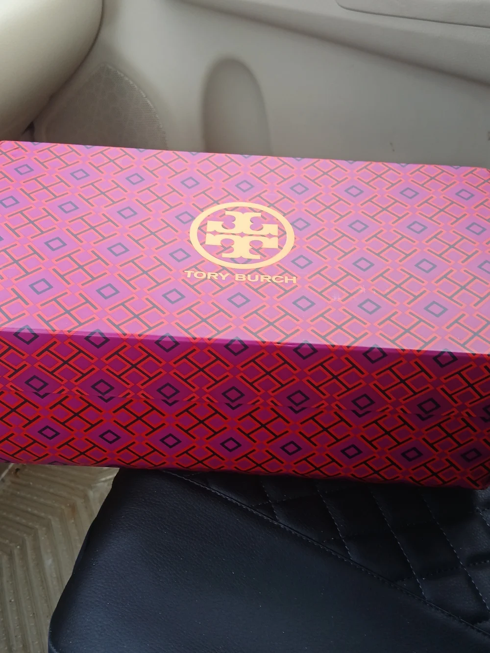 Tory Burch Miller Sandals In Black Patent Logo With Box And Bag